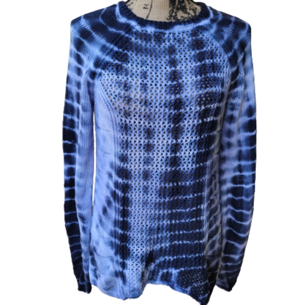 Intrigue Open Knit Tie Dye Sweater Size S